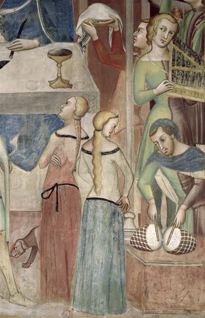 Satan Asking God to Tempt Job (detail) by also Manfredi de Battilori Bartolo di Fredi